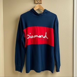 Diamond Supply Co. OG Script Navy & Red Hoodie